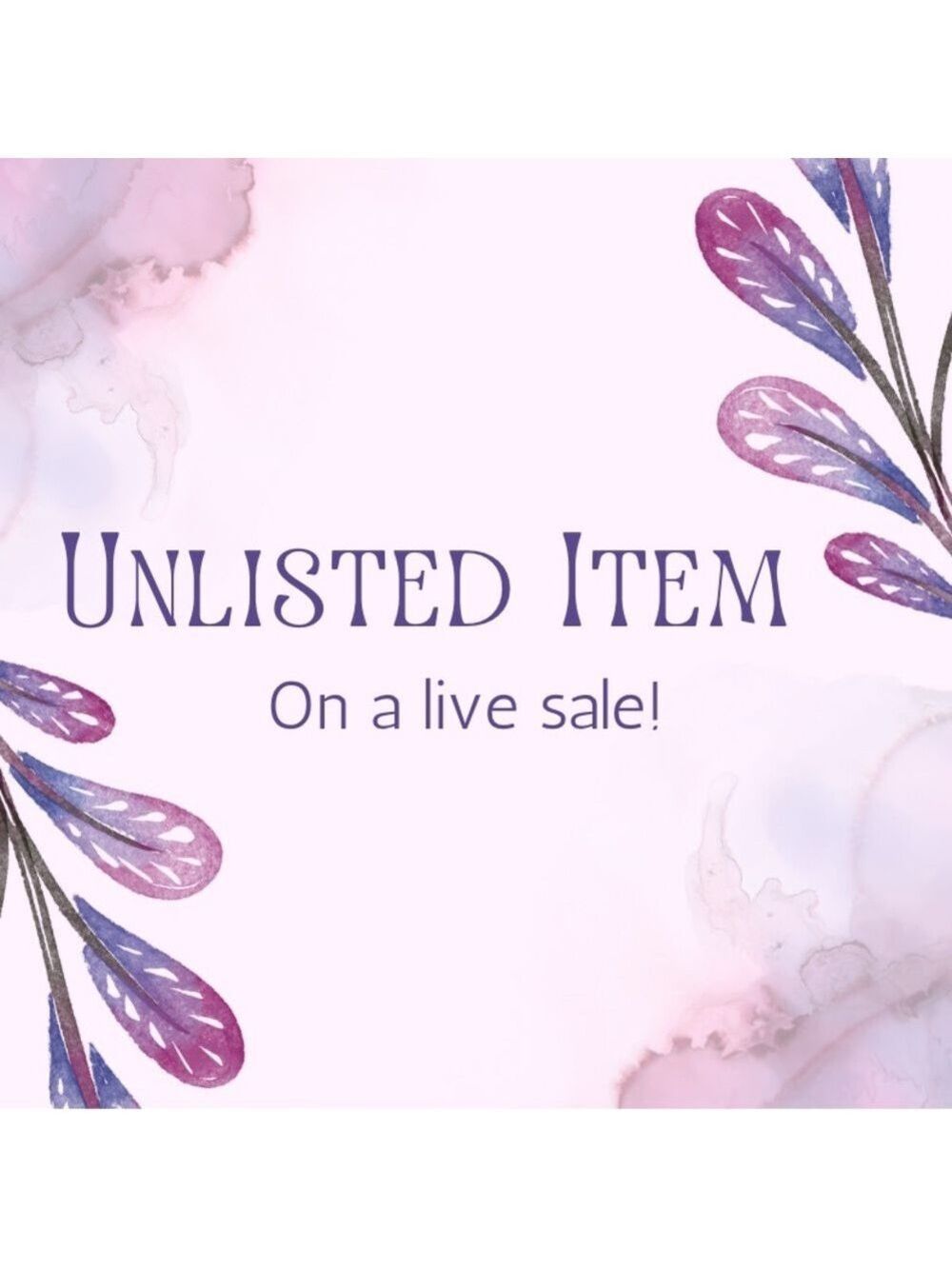 Unlisted Item for Live Sale-Sold as is!